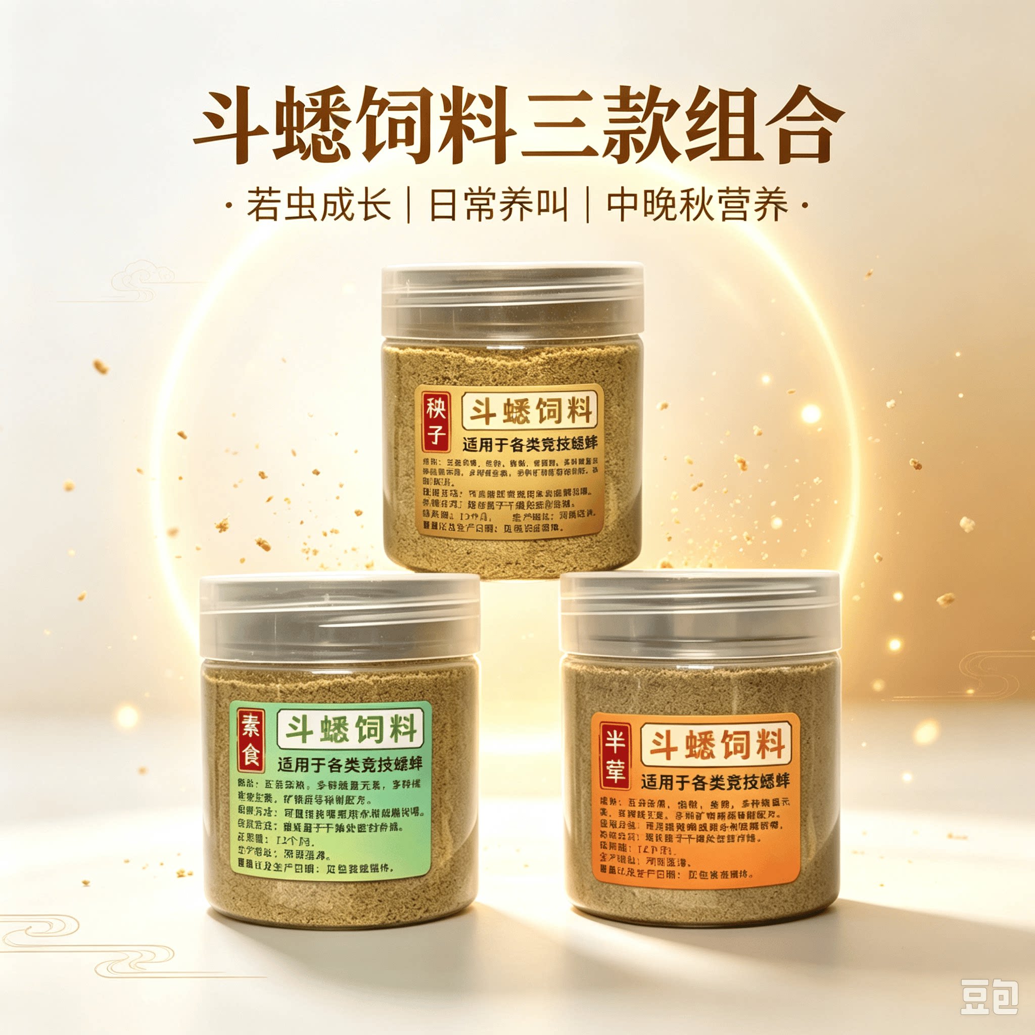 秧子素食半荤高档野生斗蟋蟀蛐蛐饲料五谷食物提高战斗力蟋蟀斗料