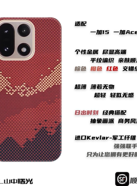 MASL山中曙光™适用于一加15凯夫拉芳纶纤维手机壳彩色编织保护套高端商务Ace6黑灰经典磨砂硬壳山海星澜日落
