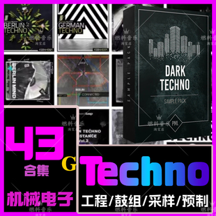 Techno采样Loop舞曲电音鼓组旋律FLStudio音源Live工程logic音色