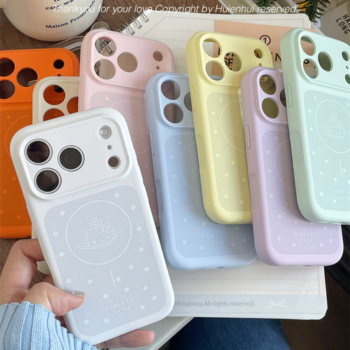 惠恩惠猫咪波点适用苹果17promax手机壳magsafe磁吸iphone17pro精孔液态硅胶17全包防摔套卡通可爱16新款女潮