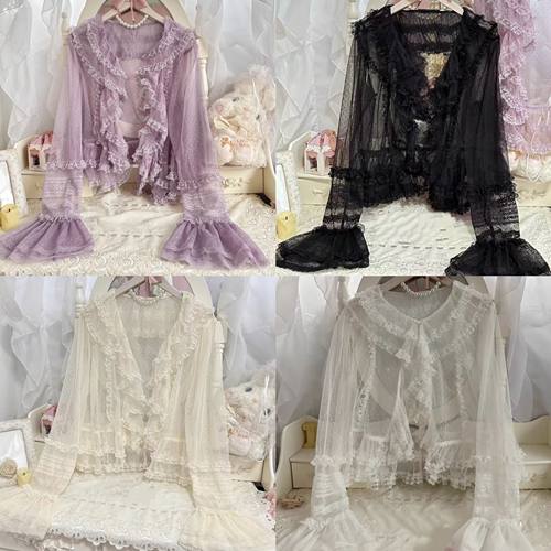 lolita长袖开衫外搭百搭外套披肩