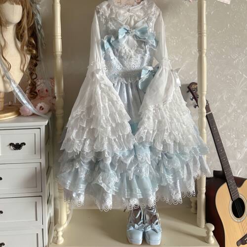 甜美Lolita华丽姬袖蕾丝内搭衬衫