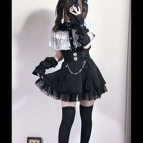 蕾服lolita蝴蝶结衬衣亚文化衬衫