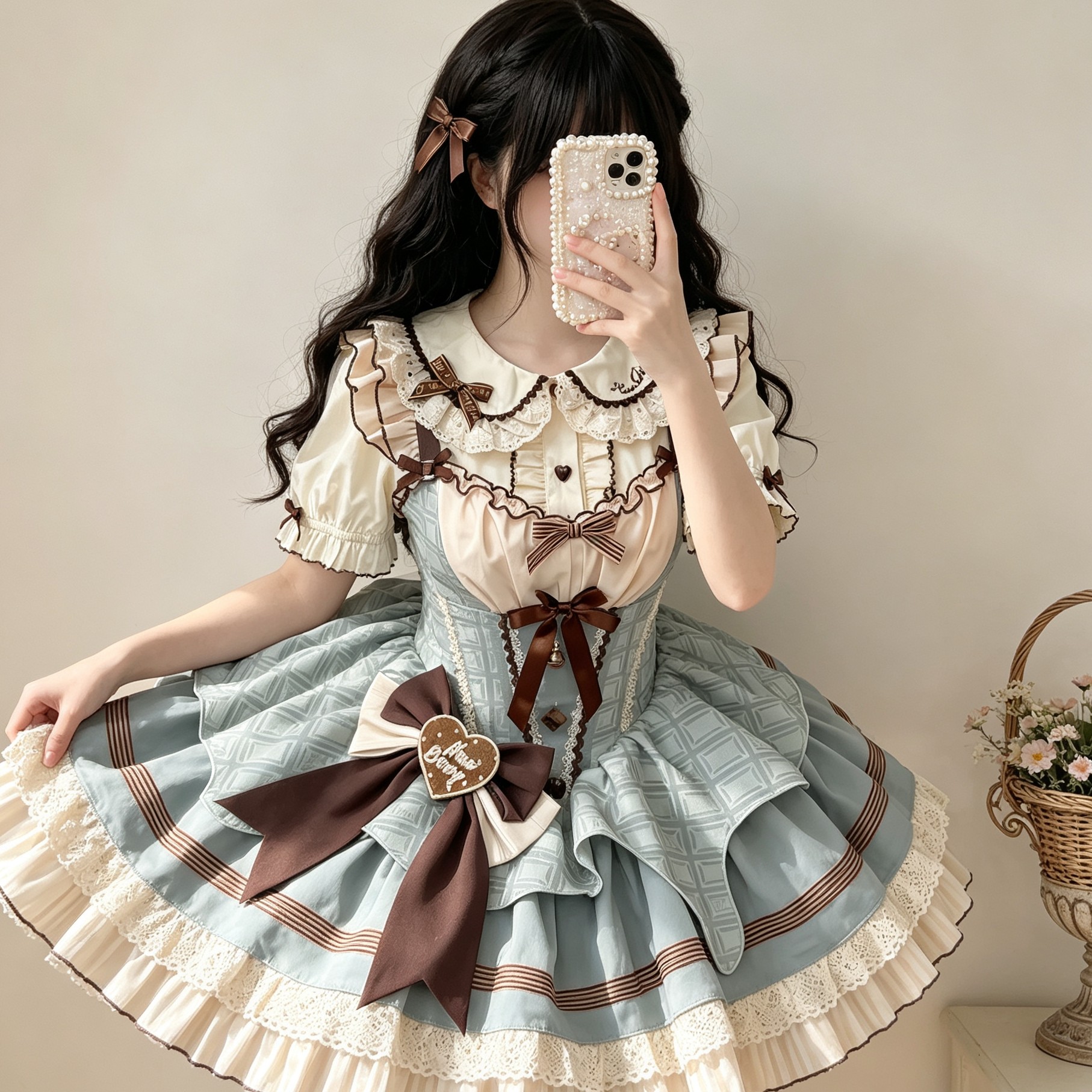大码Lolita百搭上衣短袖打底内搭图片