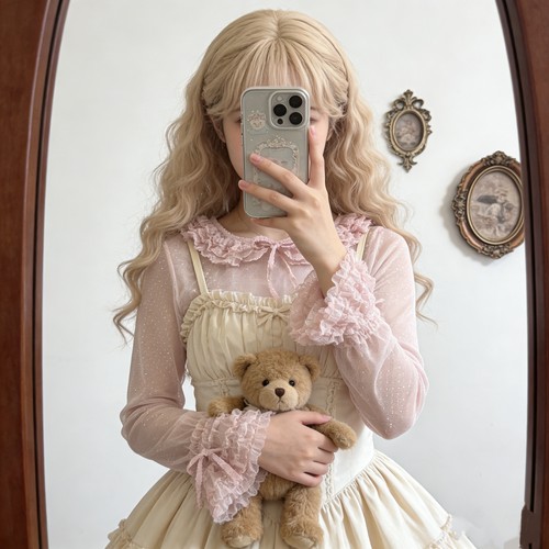 点点纱内搭Lolita薄纱衣打底衫夏