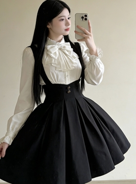 春夏新款Lolita内搭衬衣复古典法式优雅CLA系衬衫百搭长袖白色女