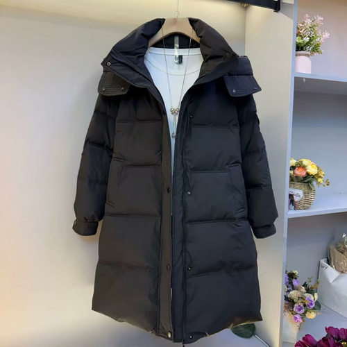 胖mm中长款大码女装棉服外套减龄连帽羽绒棉填充棉袄宽松韩版外衣