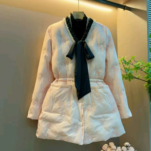 中长款 2025冬季 棉服外套宽松保暖棉衣潮 温柔系穿搭大码 胖妹妹时尚