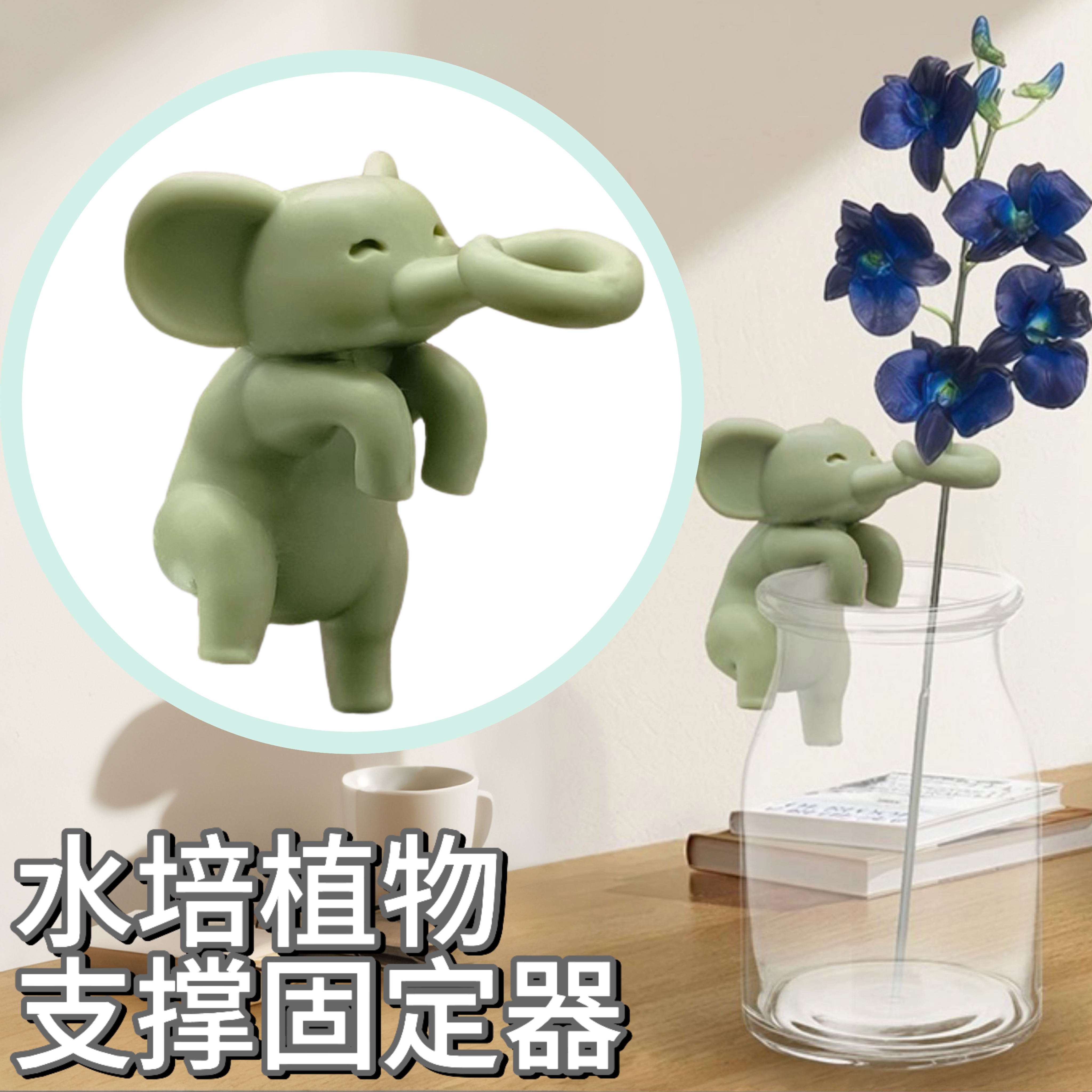 大象水培植物固定神器扶正支架