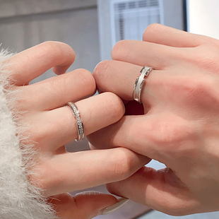 天作之合情侣对戒戒指2024新款爆款女轻奢高级感生日礼物送女男友