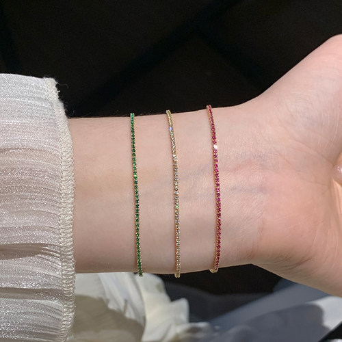 极细排钻手链女款精致手绳