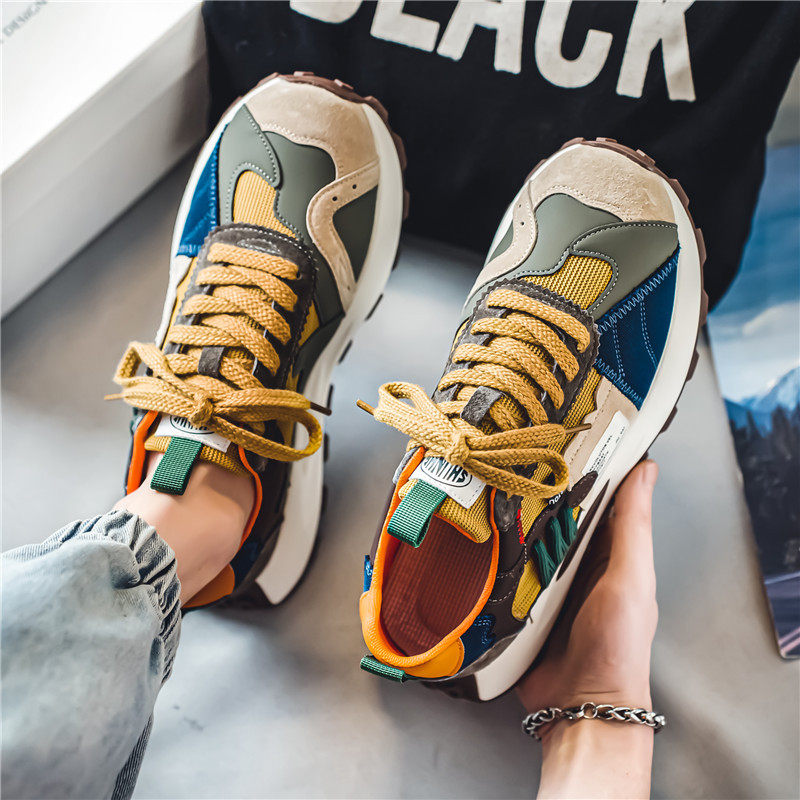 欧洲站男鞋春季小众原创休闲跑步休闲鞋青少年莆田运动厚底老爹鞋,流行男鞋,时尚休闲鞋,淘宝优惠券,粉丝福利购,淘宝优惠卷
