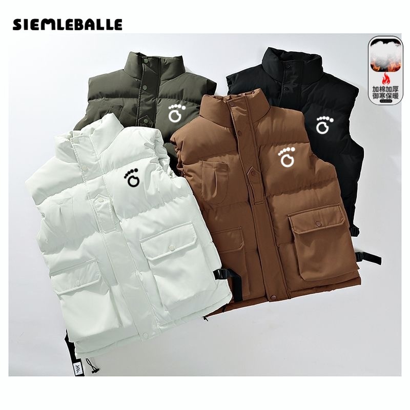 2025冬韩版宽松外穿坎肩ins马甲男潮流百搭设计感休闲马夹上衣服