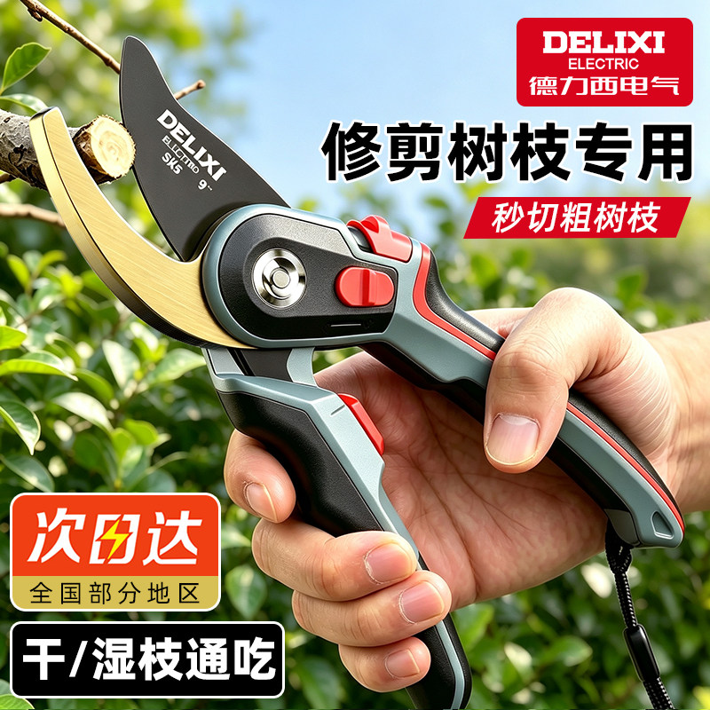 德力西电气剪树枝专用剪刀粗枝剪图片
