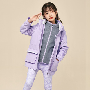 Skechers斯凯奇女大童两件套保暖羽绒服冬季中款休闲防风儿童外套