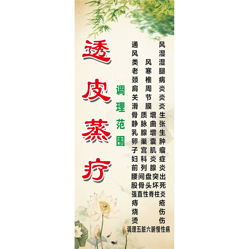 透皮蒸疗竖图海报熏蒸广告图中药太空舱自粘养生馆理疗店海报
