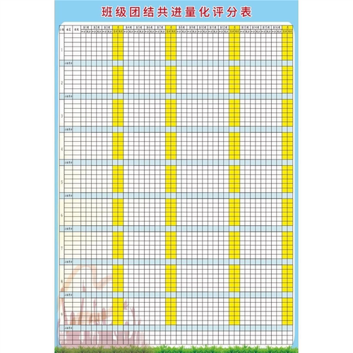 班级团结共进量化评分表海报展板团结共进量化评分表挂图装饰画