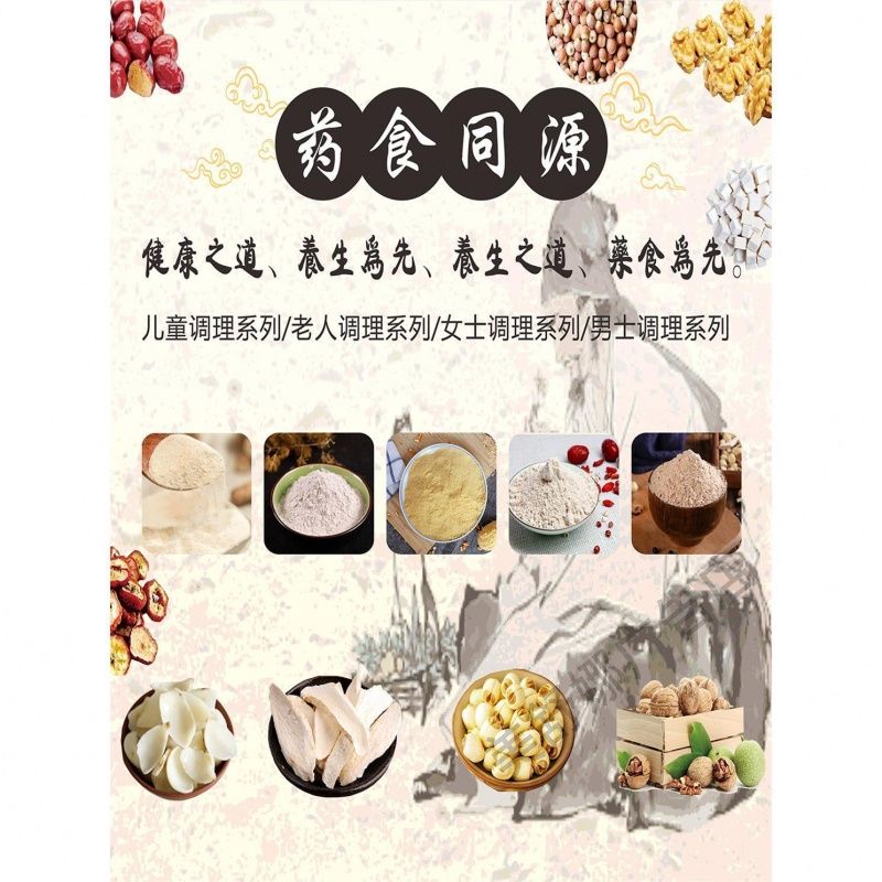 药膳海报中医养生馆装饰画药食同源目录贴纸中医馆诊所挂画背景墙