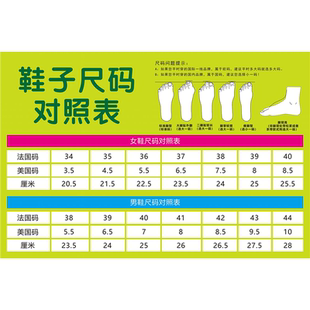 鞋品尺码对照表服装尺码对照表海报女装上衣身高体重尺码对照表