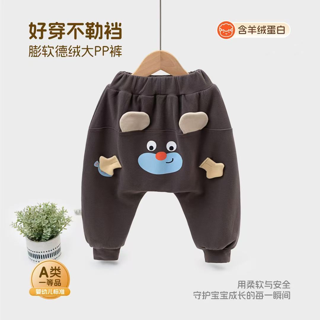 婴儿秋冬薄绒打底裤儿童休闲