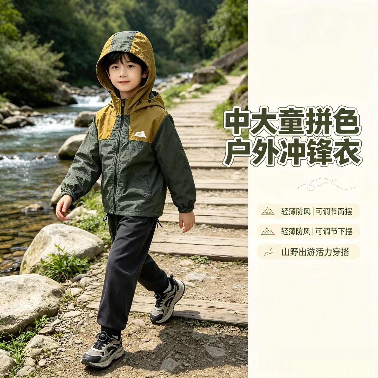 儿童2026连帽外套春季新款