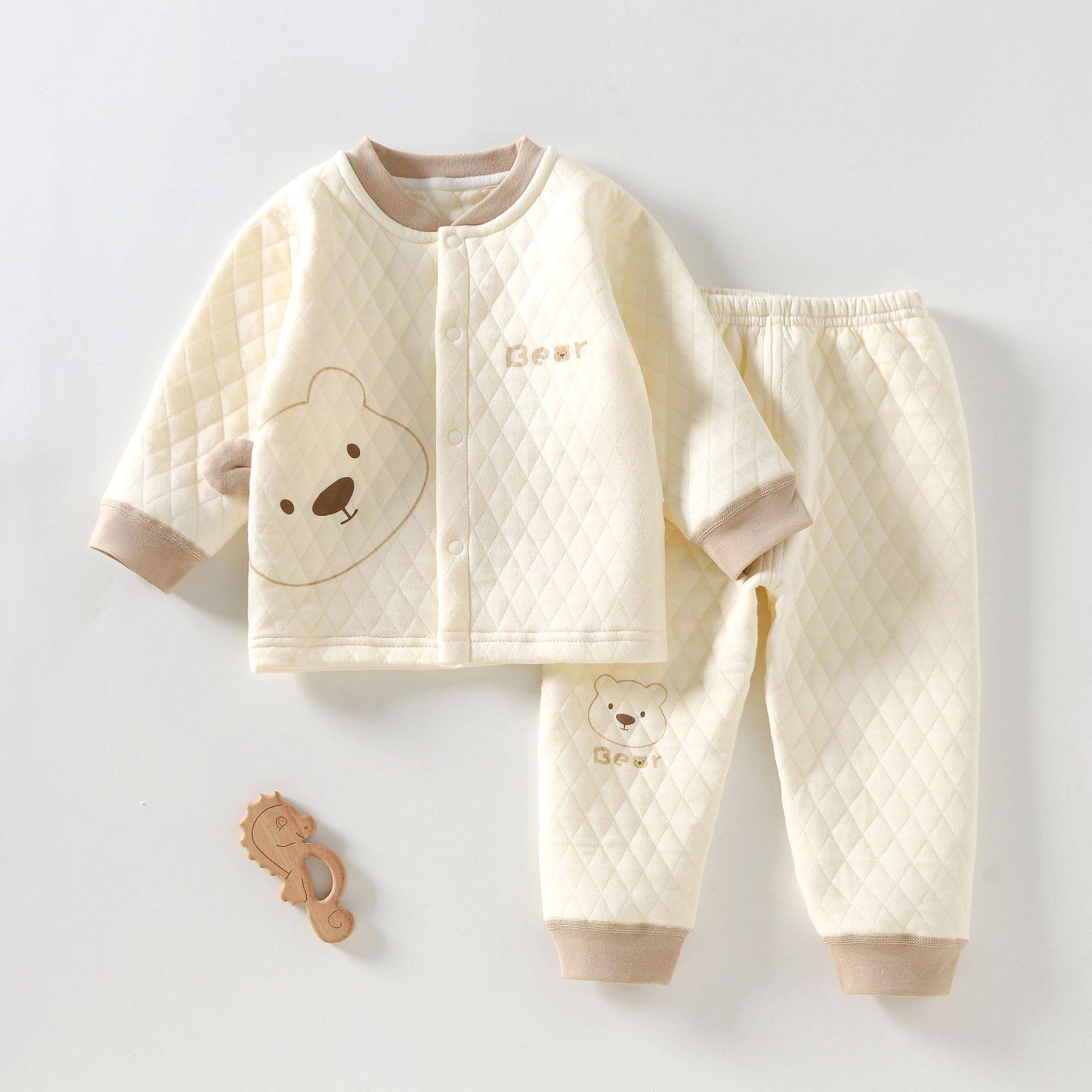 婴儿保暖内衣套装夹棉加厚三层纯棉秋衣秋裤秋冬春秋男女宝宝衣服,童装/婴儿装/亲子装,家居服套装,淘宝优惠券,粉丝福利购,淘宝优惠卷