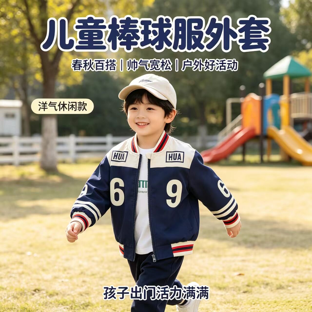 男童女童春秋款棒球服外套小男孩