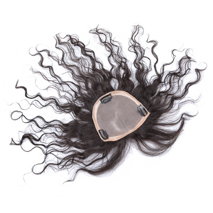 假发女片头顶补发块真人发丝中长卷发无痕遮白发蓬松斜刘海假发片