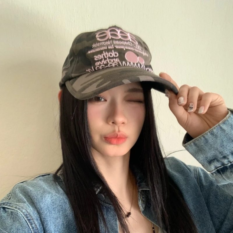 aeae字母刺绣迷彩棒球帽