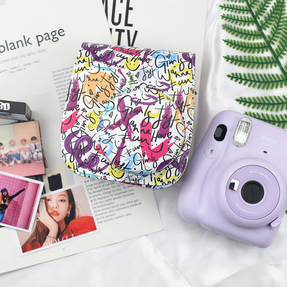 富士一次成像拍立得潮流涂鸦相机包