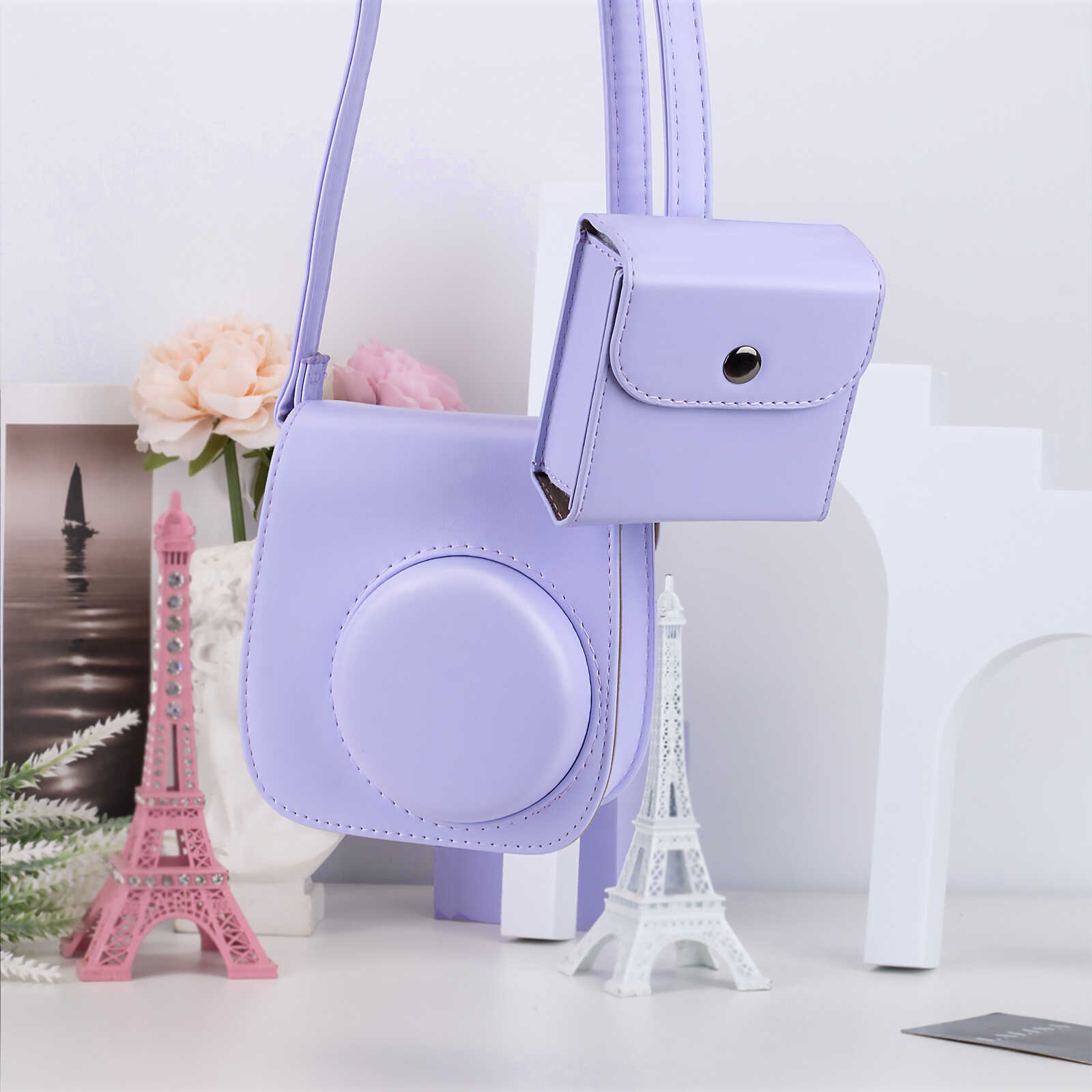 纯色套装ins风加卡包保护壳相机