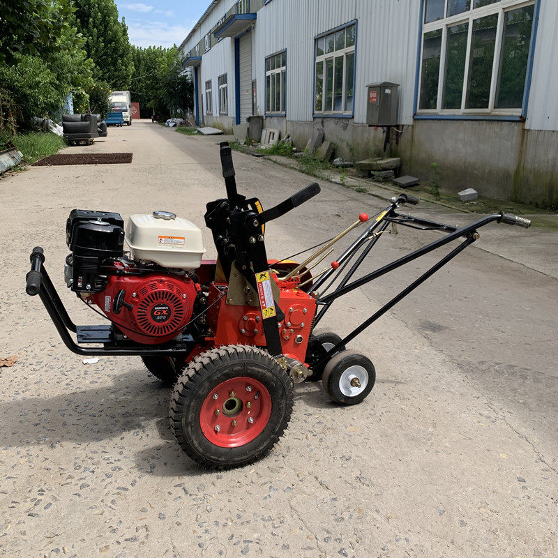 园林草坪草皮汽油铲草皮机  深度可调的起草皮机 双轮起草皮机