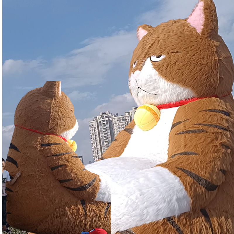 充气卡通人偶服加菲猫摆件坐款玩偶玩偶 2-10米坐姿毛绒公仔