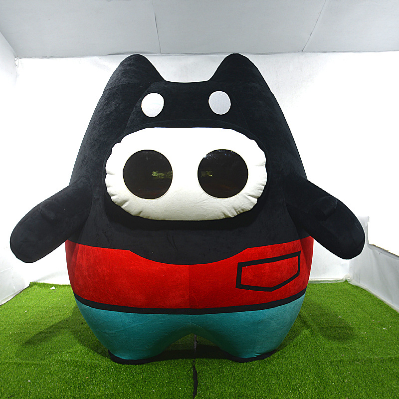 黑猪卡通人偶服装行走动漫服装吉祥物充气服装舞台表演道具