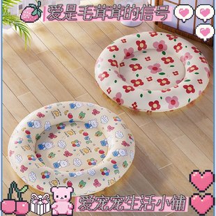 降温猫咪狗狗凉席垫子四季 宠物冰垫夏季 通用猫窝狗窝圆形解暑冰垫