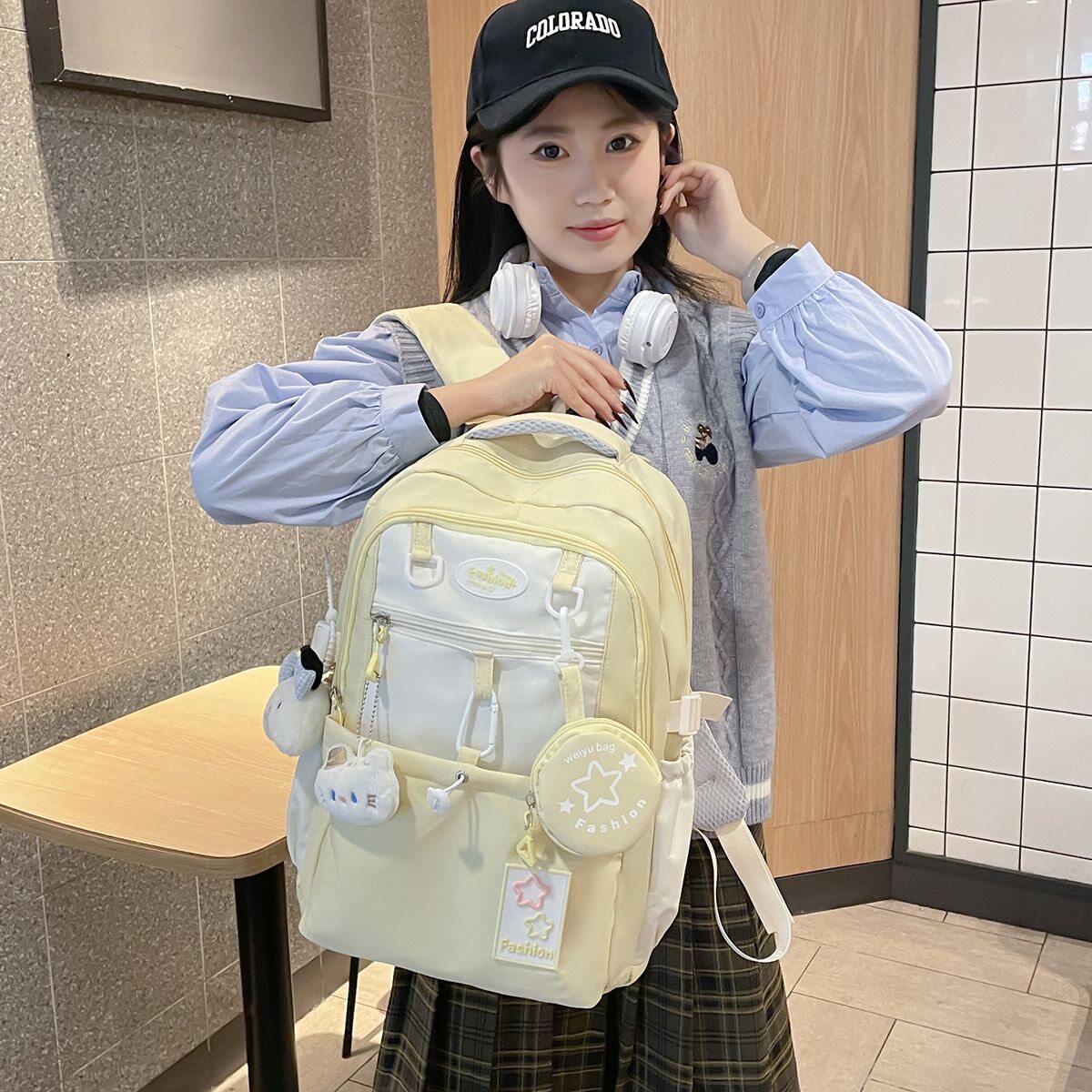 书包ins小众搞怪可爱大学生校园电脑背包少女甜美初高中生双肩包