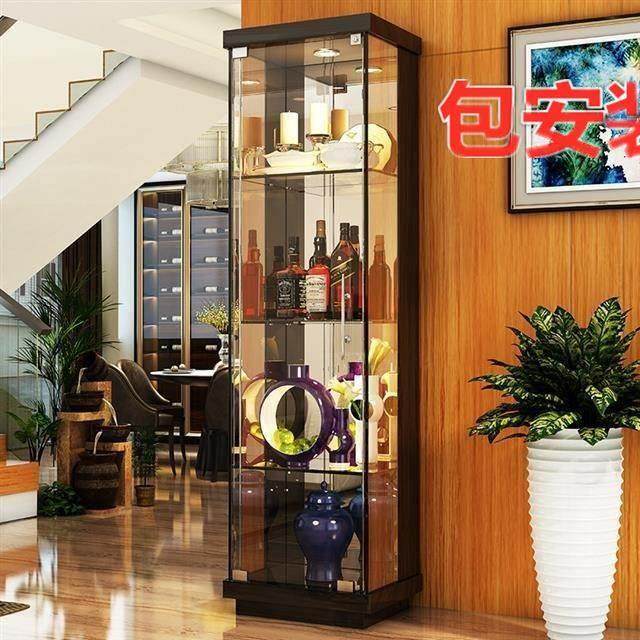 包安装现代简约钢化玻璃酒柜靠墙三角酒柜小客厅墙角红酒柜双单门,住宅家具,酒柜,淘宝优惠券,粉丝福利购,淘宝优惠卷