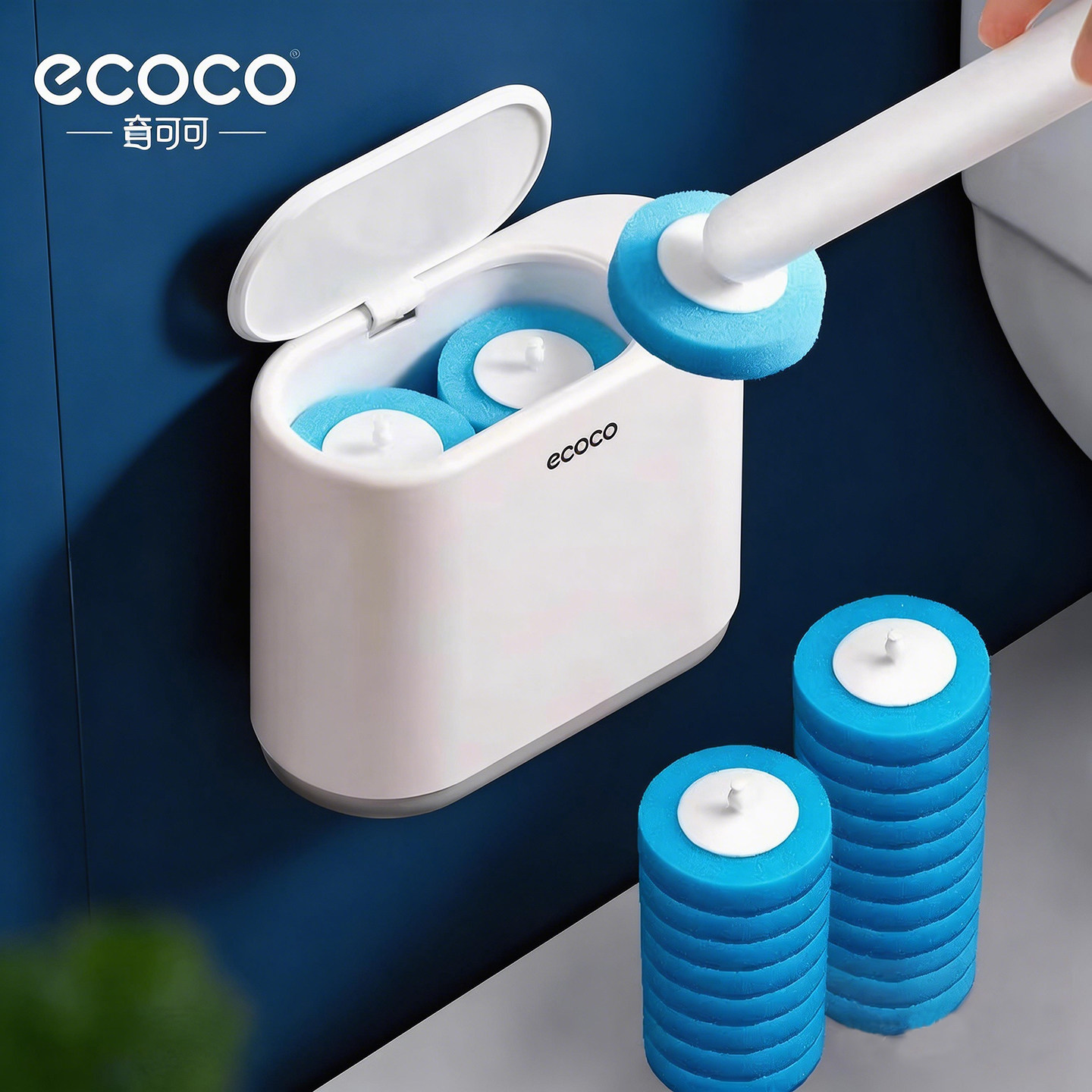 ecoco一次性马桶刷家用壁挂式2026新款无死角卫生间厕所刷子神器图片