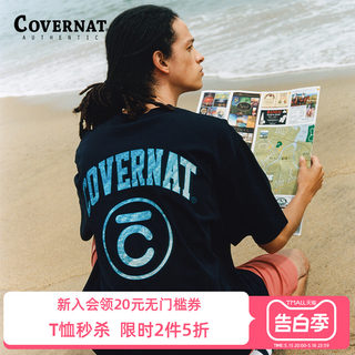 Covernat短袖T恤男女同款logo印花宽松上衣潮牌体恤