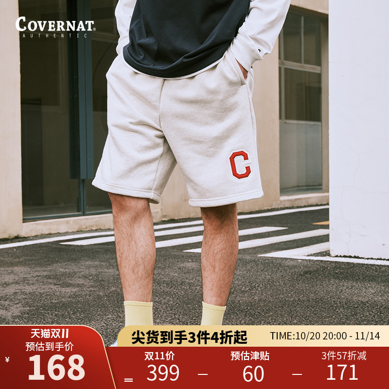 Covernat韩国潮牌运动短裤情侣款休闲百搭时尚C字母宽松夏季显瘦