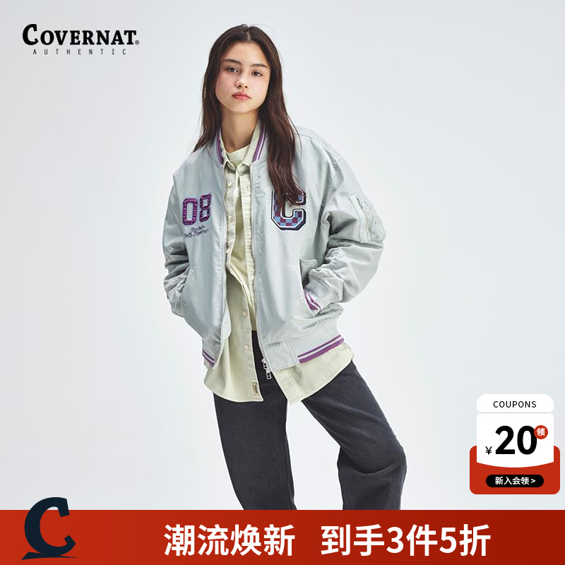 covernat韩国潮牌经典MA-1夹克男女情侣同款潮酷时尚外套春秋宽松