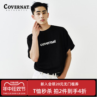 短袖 logo印花短袖 t恤新品 Covernat男士 纯色上衣男女同款