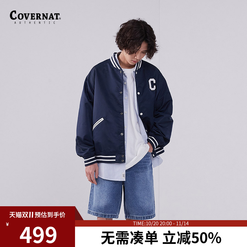 covernat韩国潮牌夹克外套男女情侣休闲学院风棒球服春美式宽松