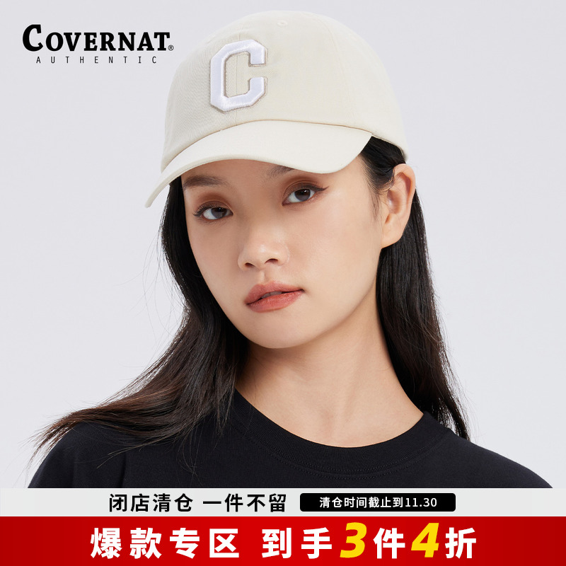 Covernat棒球帽子男女情侣遮阳鸭舌帽大C防晒遮阳帽百搭潮流舒适