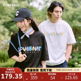 休闲2025夏季 T恤宽松时尚 新 涂鸦短袖 Covernat韩国潮牌男女同款