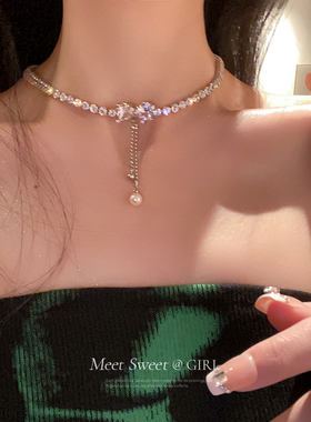 新娘项链轻奢小众女款2025新款爆款高级感锁骨链颈链晚礼服choker