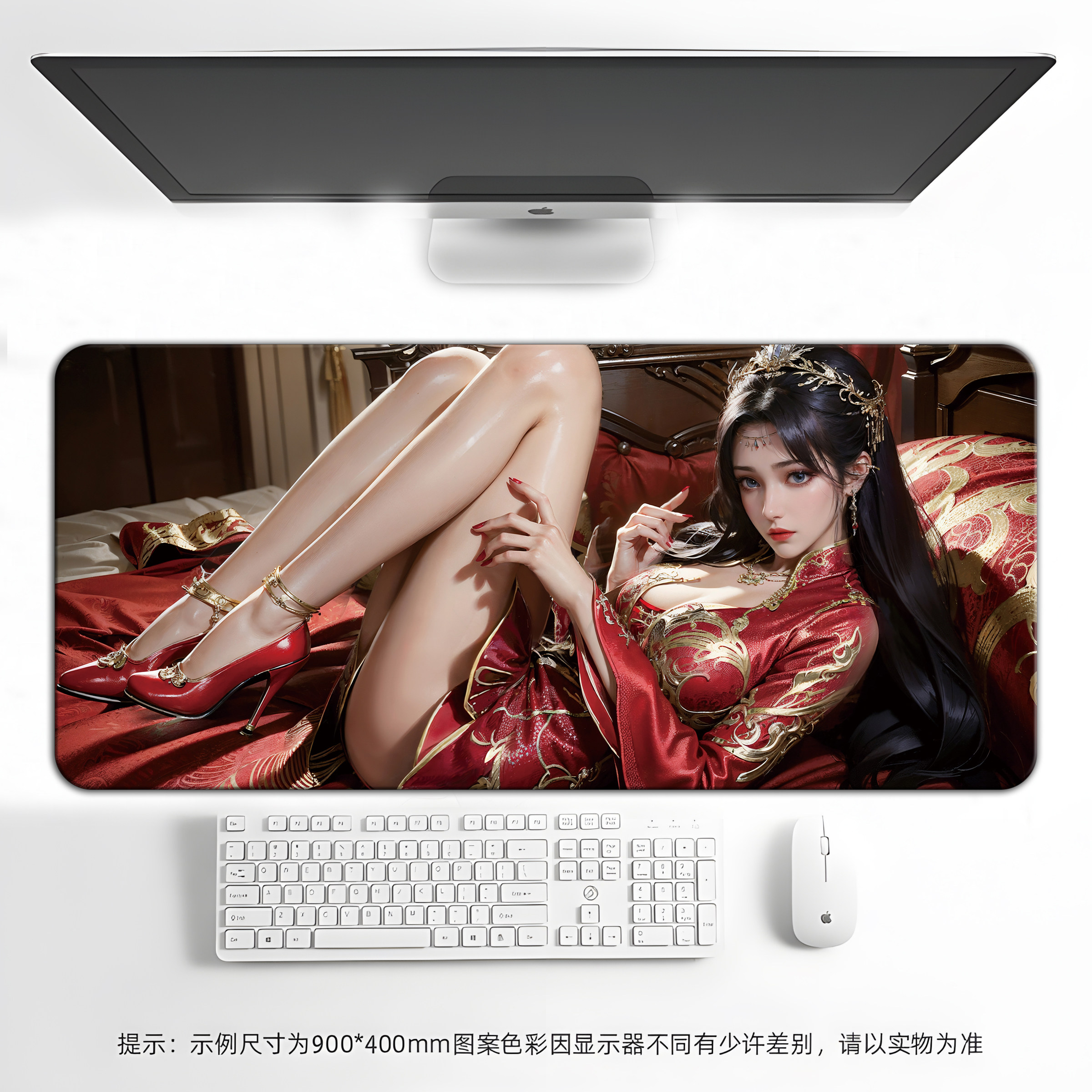 斗破苍穹云韵鼠标垫超大电竞游戏加厚锁边防滑桌垫定制动漫二次元