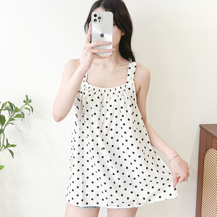 大码 夏季 宽松吊带学生休闲人造棉碎花上衣 背心女内搭无袖 棉绸薄款