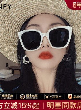 Viney墨镜女2025新款高级感太阳镜高级感ins白色偏光镜显脸小眼镜