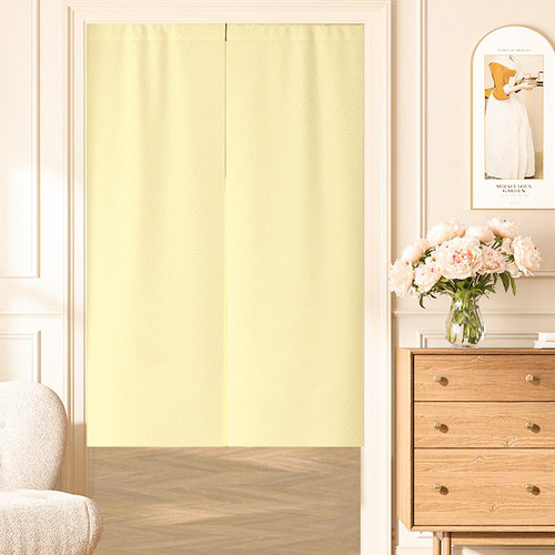 纯色门帘免打孔穿杆式遮挡隐私
